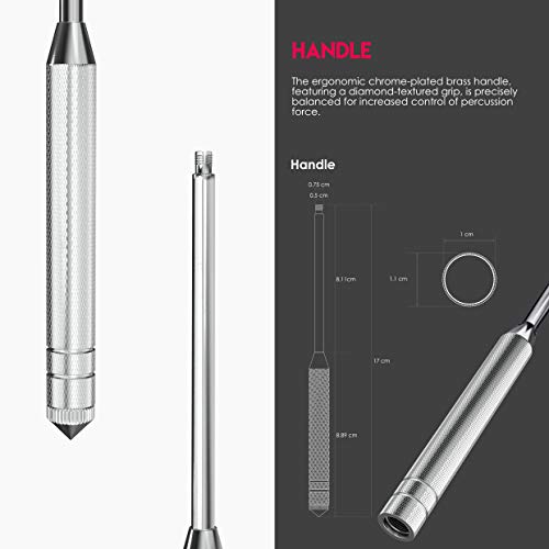 MDF Babinski Buck neurologischer Reflexhammer mit eingebautem Pinsel für Hautreflexe und Oberflächenreaktionen - Marineblau (MDF515BT-04)