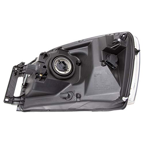 Image of TRQ Passenger Side Headlight Assembly Chrome Bezel Compatible with 2006-2008 Dodge Ram 1500 2006-2009 Ram 2500, 3500 With Armbar CH2519114