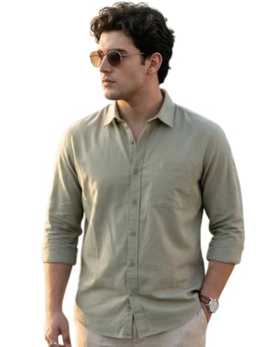 Urbano Fashion Men's Cotton Full Sleeve Regular Fit Casual Solid ...