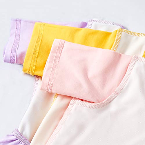 Stelle Girls Short Sleeve Dress Summer Kids Toddler Skater Twirl A Line Solid Color T-Shirt Dress for School Casual 3-12 Y