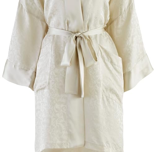 Nyteez Men's Silk Robe Kimono Long Bathrobe Lightweight Luxury4