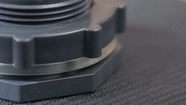 2 Pieces PVC Bulkhead Fitting for Rain Barrels, Aquariums, Water Tanks(1.5 Inch,Octagonal,2)