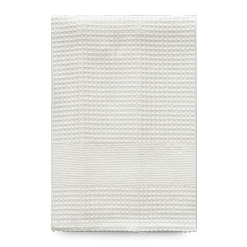 Moda Egidio Telo Bagno Cotone 100% Tinta Unita Nido D'Ape 320 gr Misura 100 x 150 cm (bianco)