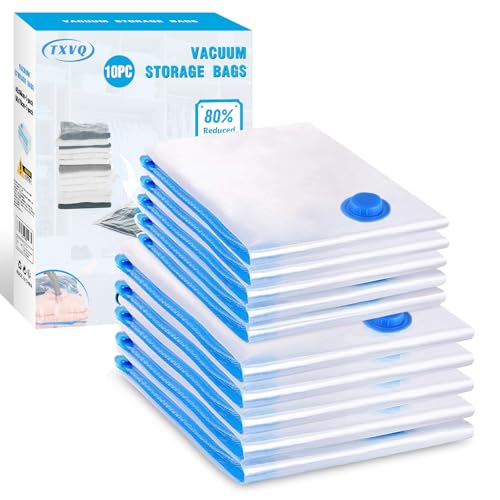 Sacchetti Sottovuoto Vestiti, 10 Pezzi Buste Sottovuoto Vestiti 5 Medi 70x50cm + 5 Piccoli 60x40cm,...