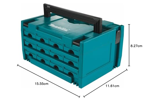 Makita P-84327 MAKSTOR 3.12, 12 einrastbare Schubladen inklusive Trennwände, verknüpfbar an Koffersystem, mit Tragegriff, 395 x 295 x 215 mm (LxBxH)
