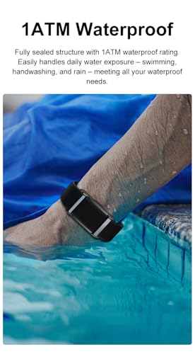Image of Premium Metal Fitness Band 50-Day Battery SpO2 Heart Rate AI Health (Black)