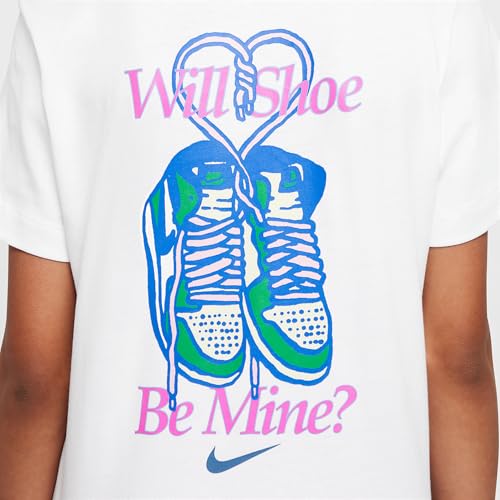 Nike Sportswear Big Kids' T-Shirt (White, HM5859-100)4