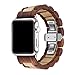 Kinobo Wooden Watch Band Compatible with Apple Watch, 100% Eco-Friendly Natural Hardwood Watch Strap Thickened Wrist Bracelet for iWatch Series 7, 6, 5, 4, 3, 2, 1, Sport, Edition (Sandal + Maple-42/44/45mm)