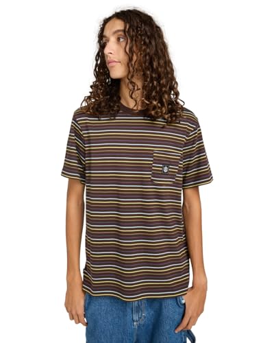 Top Element Top a Maglia Manica Corta Icon Label Pocket SS Marrone L