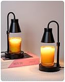 Elenhome 2 Pack Candle Warmer Lamp - Adjustable Height Candle Lamp Warmer, Stepless Dimming Function, Metal Candle Lamp for Jar Candles, No Flame Scented Candle Warmer with 2 Bulbs, Gifts for Mom