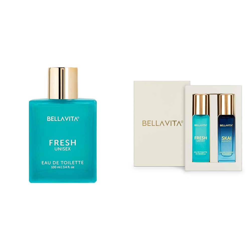 Bella Vita Luxury FRESH Unisex Eau De Toilette Skai Aquatic EDC & Fresh EDT Unisex Perfume Combo with BergamotYlang YlangPink PepperLong Lasting Fragrance ScentPack of 2 20Ml Each-image-44