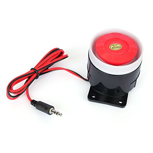 Ytian Home Safe Alarm 120dB - Sirena interior para alarma GSM con conector jack de 3,5 mm