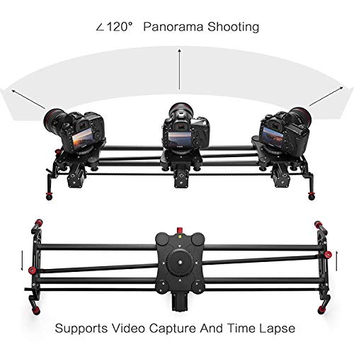 Image of Camera Slider Track Dolly Slider Rail System with Motorized Time Lapse and Video Shot Follow Focus Shot and 120 Degree Panoramic Shooting 31 inch 80cm
