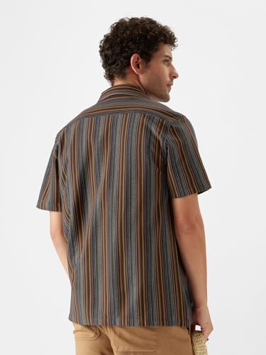 Image of The Souled Store Men's Cotton Striped Oversized Fit Shirt
