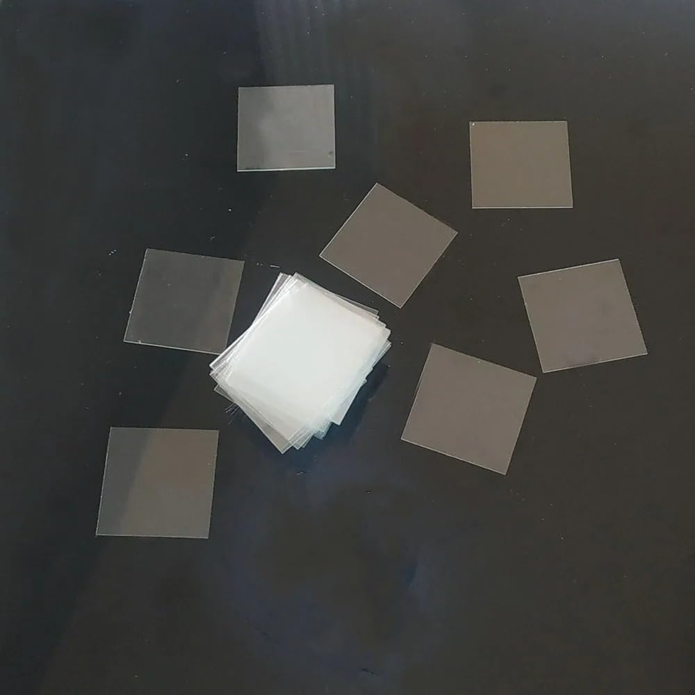 100pcs Transparent Microscope Slide Covers Glass 18x18 20x20 22x22 24x24mm thickness 0.13-0.17mm for Microscope Coverslides(20x20mm)