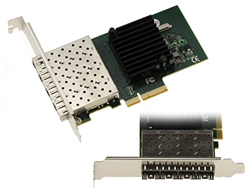 Carte PCIe SFP 4 Ports Fibre LC Intel I350AM4 contrôleur réseau Gigabit Ethernet