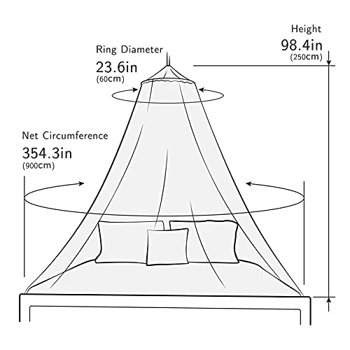FGen zanzariera letto, baldacchino per letto