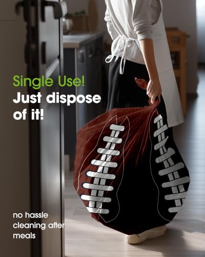 Image of Pureegg Football Plastic Table Cloth Disposable 10 Pack 54x108 Inch