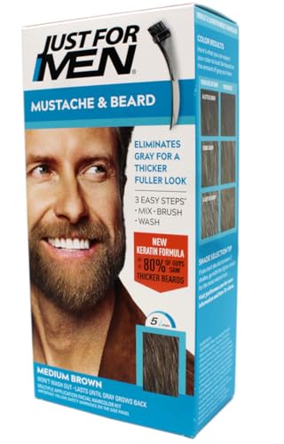 JUST FOR MEN Color Gel Mostacho y Barba M-35 Marrón Medio miniatura 5