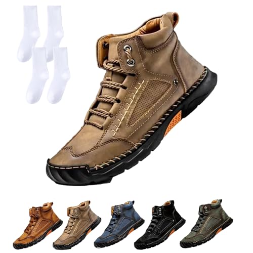 Sawbehind Mens Boots, Sawbehind Men's Comfortable Handmade Leather Boots, Arch Support Boots