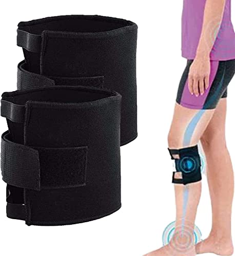 2pcs Pressure Point Brace Relieve Acupressure Leg Sciatica,Therapy Knee Recovery Pad Brace Leg Knee Back Pain Relief Magic Leg Pad,Adjustable Compression Magnetic Therapy Knee Recovery Pad, Fit for Men & Women