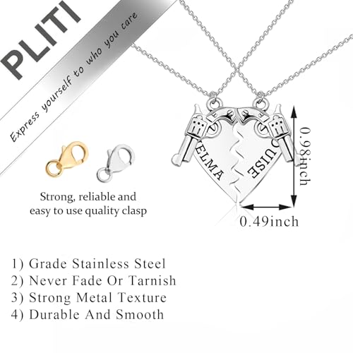 PLITI Movie Gift Movie Fans Gift Road Trip Gifts Friendship Necklace Set For Best Friend Sister Bestie2