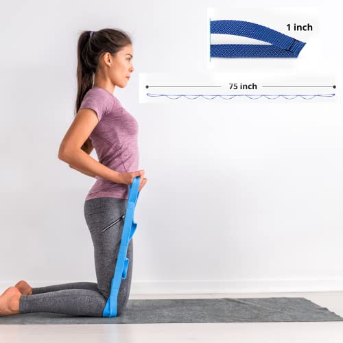 Senshi Japan Best Stretching Strap Exercise Bands for Physical Therapy and Exercise for Flexibility Perfect Yoga Straps for Stretching Fascia, Hamstring & Leg Stretcher - Image 4