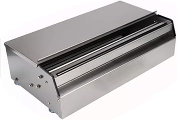 Manual Food Wrap Film Dispenser Stretch Film Packing Wrapping Dispenser Wrapper Machine, Suitable for 10-14" Width Cling Film, High Quality Thickened Stainless Steel