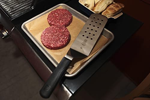 Image of Mercer Culinary Millennia Perforated Turner /Spatula, 8-Inch x 3-Inch Blade, Black Handle