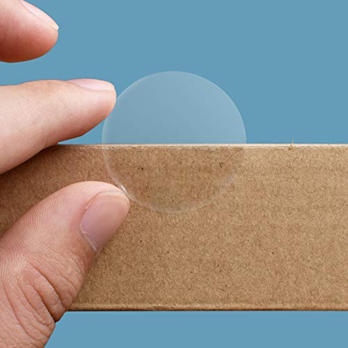 Cualfec 1200 Pcs Clear Round Stickers 1.2â€ / 30mm Box and Envelopes Wafer Seal Stickers 25 Sheets for Business
