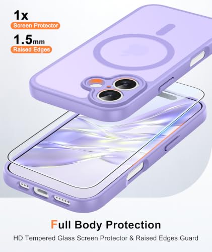 Image of FNTCASE for iPhone 16 Plus Case Light Purple: Compatible with MagSafe