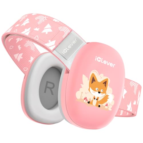 Image of iClever Baby Headphones for Noise Protection for 3-36 Months, NRR 18dB | 15 Adjustable Anti-Slip Headband, Washable, Baby Ear Muffs Noise Protection for Fireworks /Airplane /Sport Event, Focus EM03