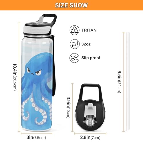 Bouteille d'eau de mer en plastique Tritan pour course à pied légère - 4