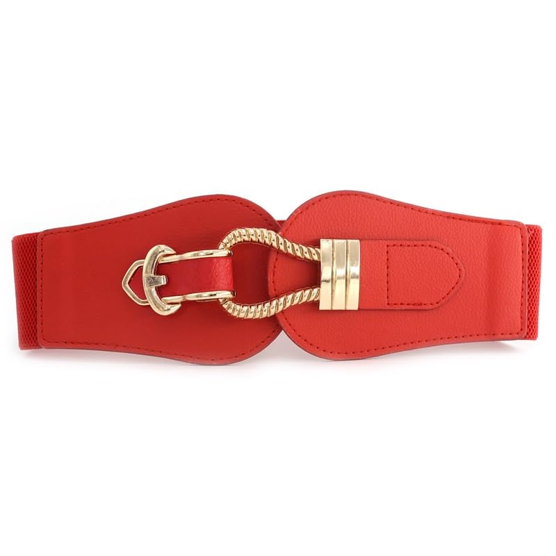 Ladies Decorative Elastic Wide Belt with Dress Down Jacket Outer Wear Waist Shaping Waist Seal