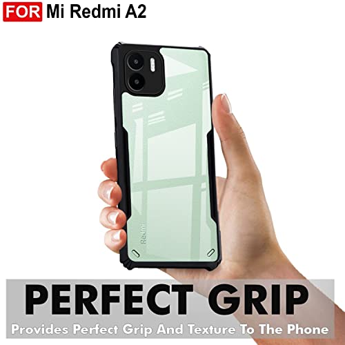 Image of Amazon Brand - Solimo Back Case Cover for Redmi A2 (Polycarbonate, Thermoplastic Polyurethane Matte Black)