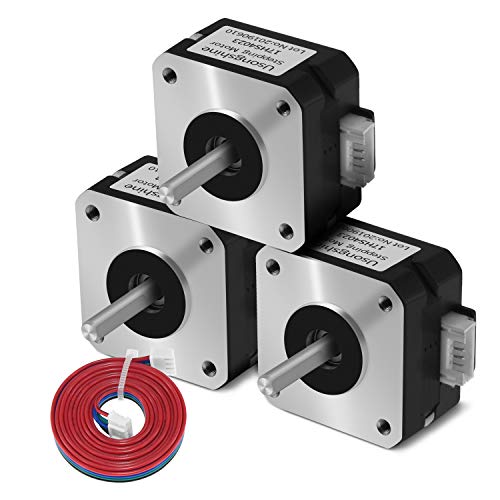 Usongshine Nema 17 Stepper Motor Bipolar Step Motor for 3D Printer/Extruder/DIY CNC 1A 13Ncm (18.4oz.in) 4 Lead 1.8 Deg with 1m Cable (17HS4023 Pack of 3) Usongshine Nema 17 Stepper Motor Bipolar Step Motor for 3D Printer/Extruder/DIY CNC 1A 13Ncm (18.4oz.in) 4 Lead 1.8 Deg with 1m Cable (17HS4023 Pack of 3)
