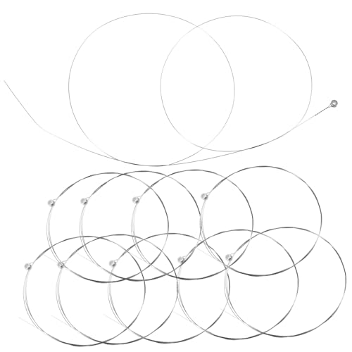 Parliky 10個 弦 ギター 交換用 スチール 弦 交換用 ギター アコースティック ギター アクセサリー フォーク ギター アクセサリー フォーク ギター パーツ ギター パーツ ステンレ