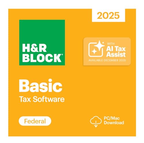 Image of H&R Block Tax Software Basic 2025 Win /Mac [PC /Mac Online Code]