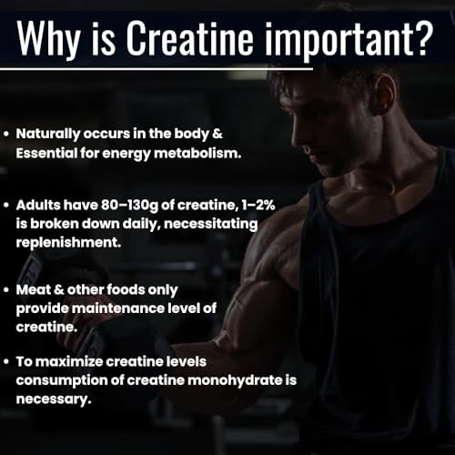 OSOAA 100% Creapure from Germany, Micronized Creatine Monohydrate Powder - 250g | 3g Creatine/Serving | Pre/Post Workout Supplement for Muscle Repair & Recovery | Supports Athletic Performance & Power