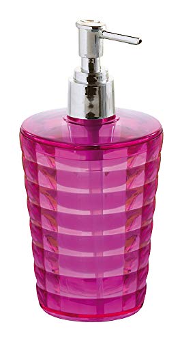Gedy - Distributeur de savon Fushia ACIDE Glady - Dispenser de savon Rose, Ronde, en Plastique, 1 unité
