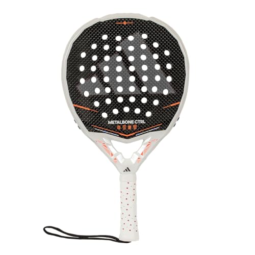 Pala de pádel adidas Metalbone Ctrl 2026, Blanco, Forma Redonda,Goma eva Soft Performance,Fibra Carbono aluminizado 16k