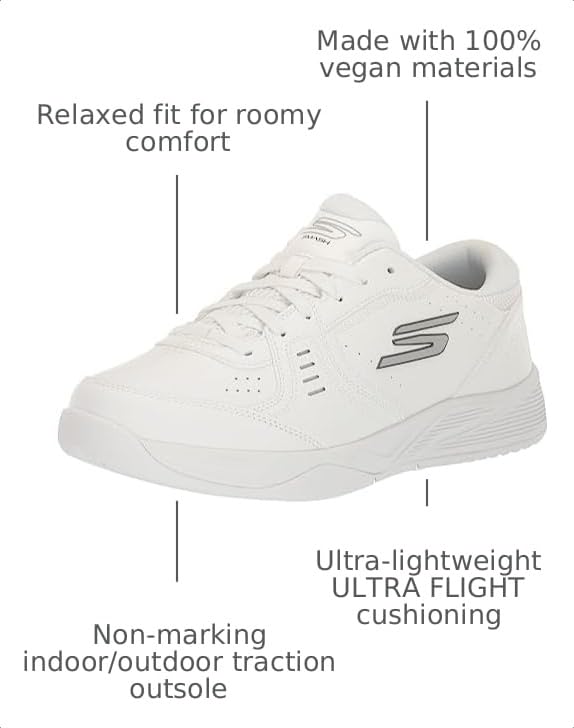 Image of Skechers Unisex Adult Viper Court Smash - Athletic Indoor Outdoor Pickleball Shoes | Relaxed Fit Sneakers