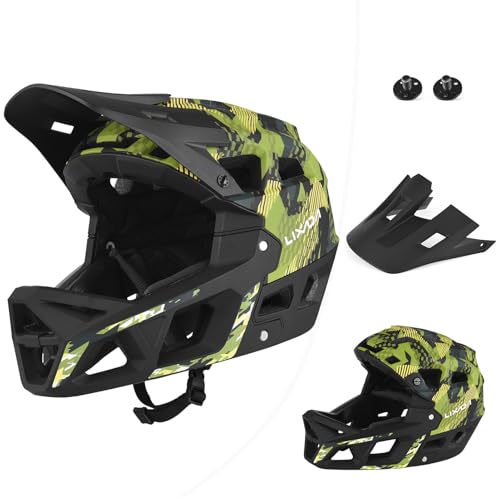 Casco integral de bicicleta de montaña con mentonera y ajuste ajustable 2