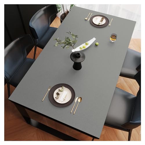 Tapis de Protection Table en Simili Cuir, Nappe Anti Tache en Cuir, Imperméable, Antidérapante,...