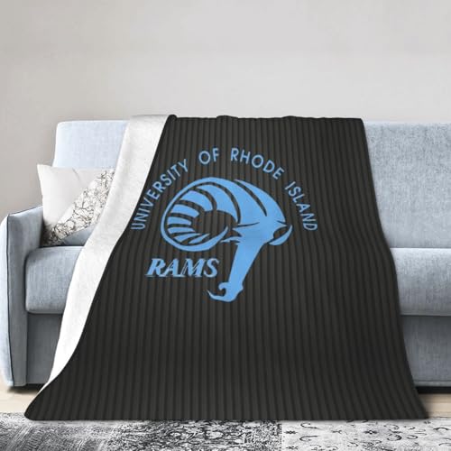 Uri University of Rhode Island Rams Blanket Large Luxury Fleece Soft Anti-Static Anti-Pilling Flannel Bed Blanket