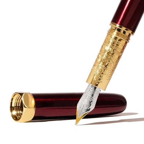 Image of Ferris Wheel Press | Bijou Fountain Pen | Ambrosia Indulgence | Double Gold Plated, Sapphire Lacquer Finish | Two-Tone Steel Nib | Fine Nib