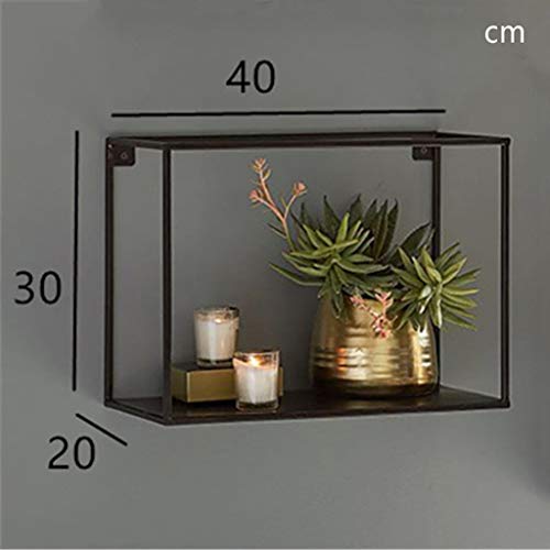 Étagère murale en fer carré MU pour rangement et décoration de salon