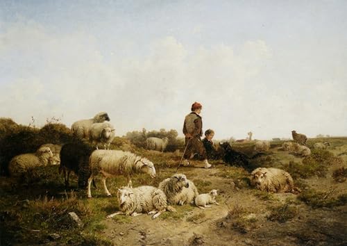 Oeuvre d'impression Wall Art d'époque Cornelis Van Leemputten toile haut de gamme 60x90cm
