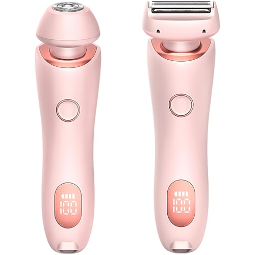 Afeitadora eléctrica para mujer y recortadora de bikini 2 en 1 rosa con carga tipo C
