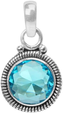 Avicrafts Gemstone 925 Sterling Silver Pendant Necklace For Women Girls- Natural Gemstone Solitaire Handmade Pendant - Image 2